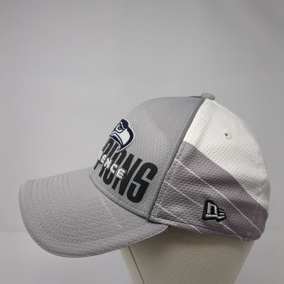 Seattle Seahawks Fitted Hat Gray OSFASuper Bowl XLVIII Logo New Era 39Thirty - Picture 3 of 10